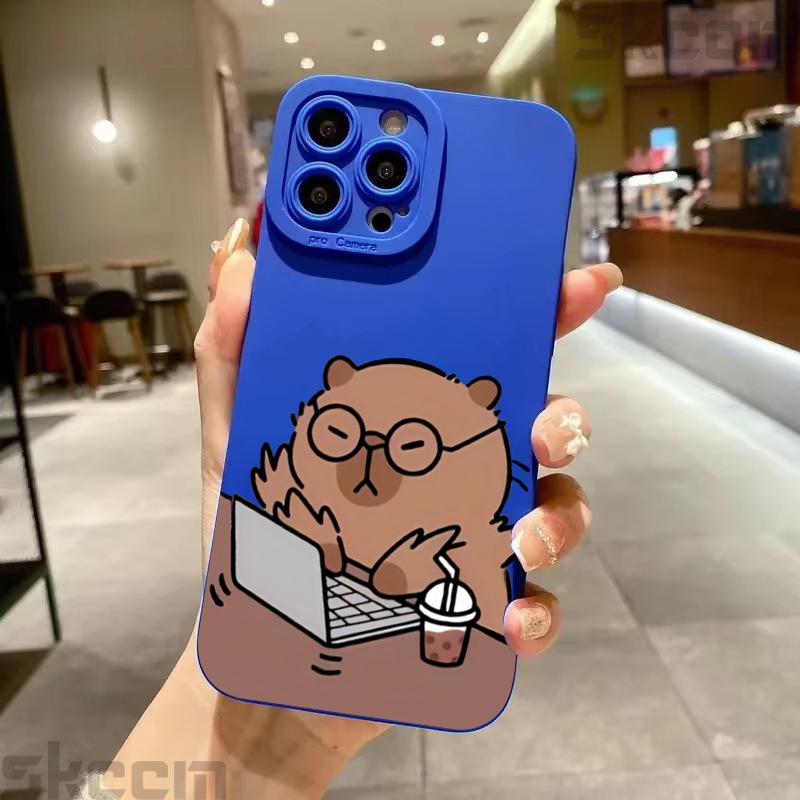 

Cartoon Capybara Print Phone Case For Samsung Galaxy S25 S24 S23 Ultra S22 S21 Plus S20 FE A55 A54 A35 A15 Shockproof Cover A35 5G