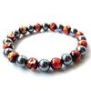 [GOLD STONE] Terahertz Ore X Firefly Glass Blood Orange Bracelet, 8mm, 24 Stones, Power Stone