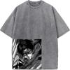 Levi Ackerman Cool Clothing Attack On Titan Manga T Shirt Men Oversized Cotton T-shirts Retro Washed Tee Harajuku Male Tshirt