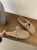 Retro Mori Bag Head Half Slippers Women's Outer Wear 2025 Autumn New College Style Versatile Lace-up Lazy Boken Shoes