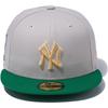 New Era 59FIFTY Grapefruit League MLB Czapka NY Zielona 7 5950SB GRPFRTS LG NEYYAN STO KGRN Dwukolorowa Kamienna/K 3/4