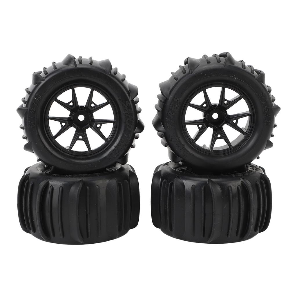 4PCS RC Wheel Tires 12mm Hex Hub 85mm Diameter Rubber Tire Replacement for 16A01 16A02 16A03 16A04 1
