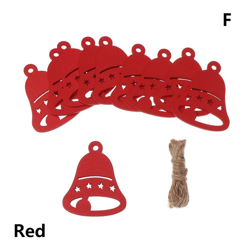 Drop Pendant Wood Crafts Christmas Tree Decoration Wooden Ornaments  Xmas Hanging Santa/Elk/Angel