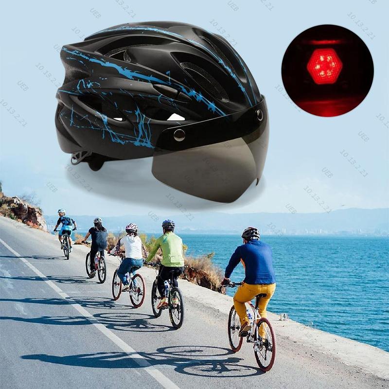 Bike Helmet Anti-collision Sport Cycling Helmet with Taillight Portable Lightweight Ultralight Adjustable for Skateboard Scooter