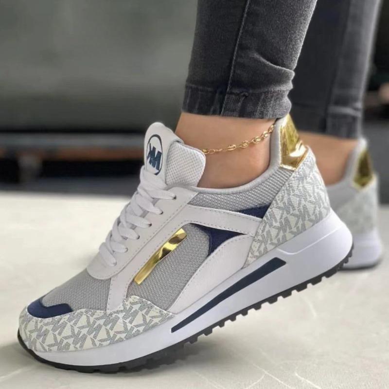 New Style Women Wedges Sneakers Lace - Up Breathable Sports Shoes Casual Platform Female Footwear Ladies Vulcanized Shoes