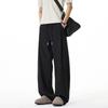 Old Money Style Vintage Linen Look Loose Drawstring Wide Leg Casual Pants