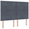 Boxspring Bed with Headboard Dark Grey 140 x 200 cm Velvet