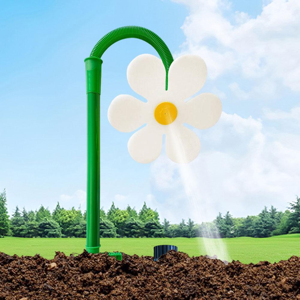 360° Rotating Flower Shape Dancing Daisy Sprinkler Toys Crazy Spin Water Sprayer Garden Sprinkler For Garden Watering System