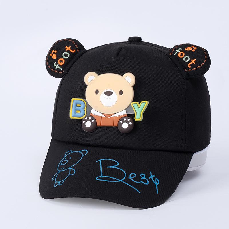 Little Bear Duckbill Hat: Trendy Korean-Style Sun Cap for Boys & Girls, Perfect for Spring & Autumn