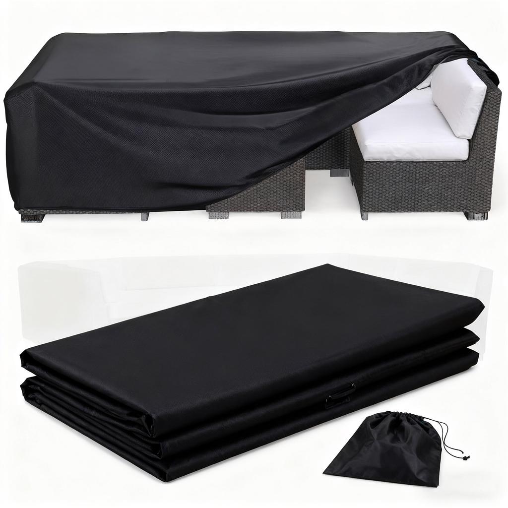 Gardening Furniture Covers, Rectangular Outdoor Table and Chair Covers, Oxford Cloth Tear-resistant Waterproof Awning Dust Cover