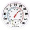 White Round Analog Thermometer Hygrometer for Indoor Outdoor Weather Monitoring Temperature 40 To 140 Fahrenheit