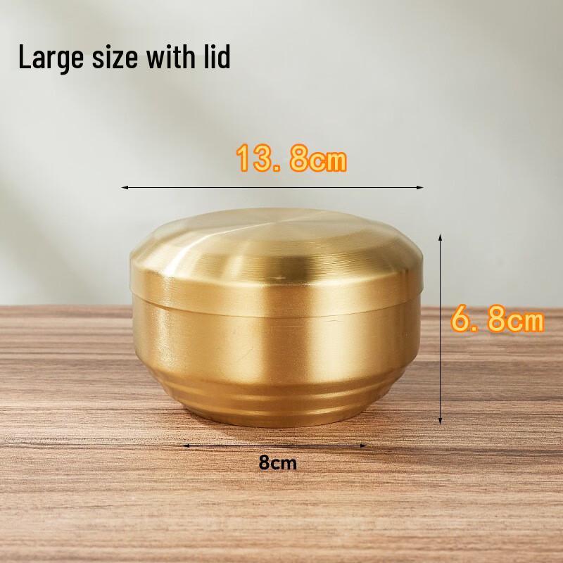 

ZISIZ Gold Stainless Steel Insulated Rice Bowl with Lid