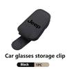 Car Magnetic Leather Eyeglass Holder Visor Sunglasses Clip Accessories For Jeep Compass Renegade Cherokee Wrangler JK Patriot AMP1