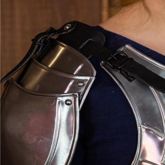 Lady Armor Jacket With Shoulder Plates 18 Gauge Steel Handmade Perfect For Cosplay Female Armor Set Halloween Lady Suit For Women