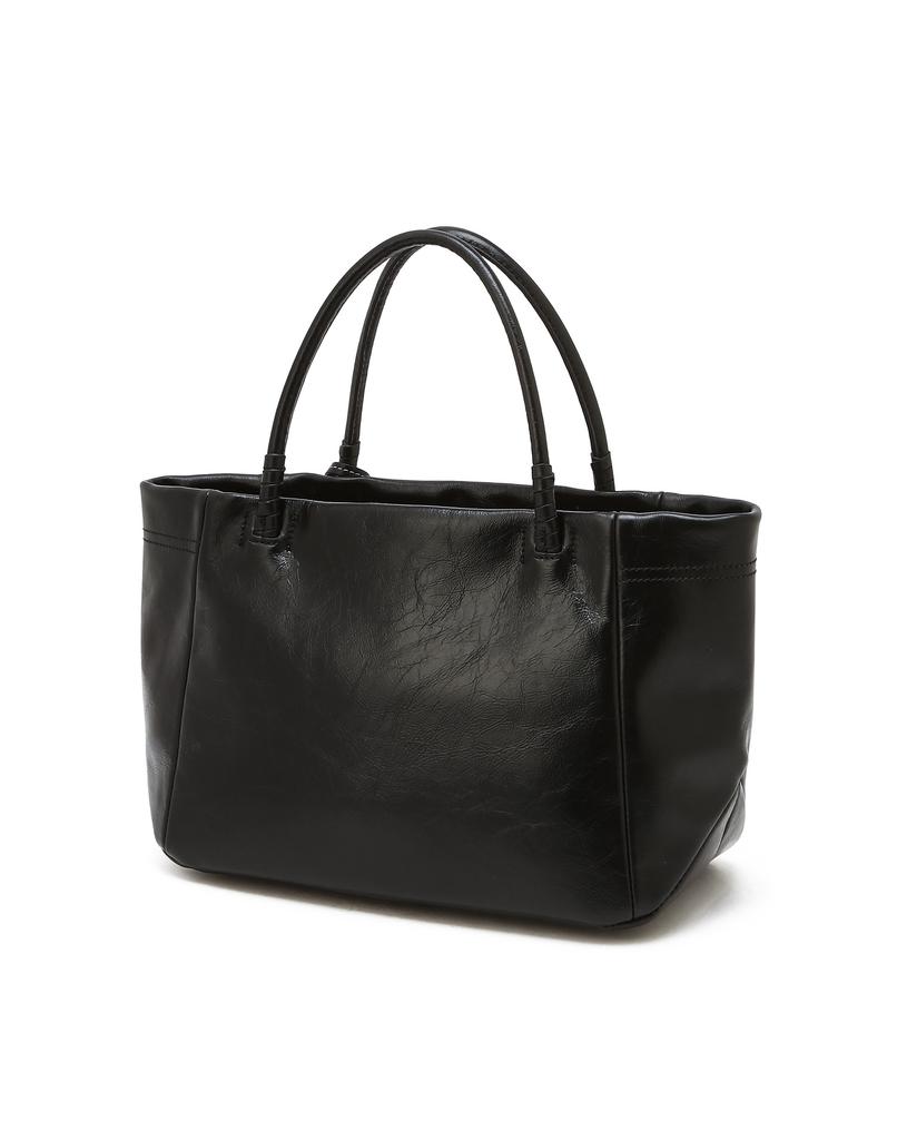 Jillstuart Acc [Facette] Facet Foldable Cowhide Tote S Black