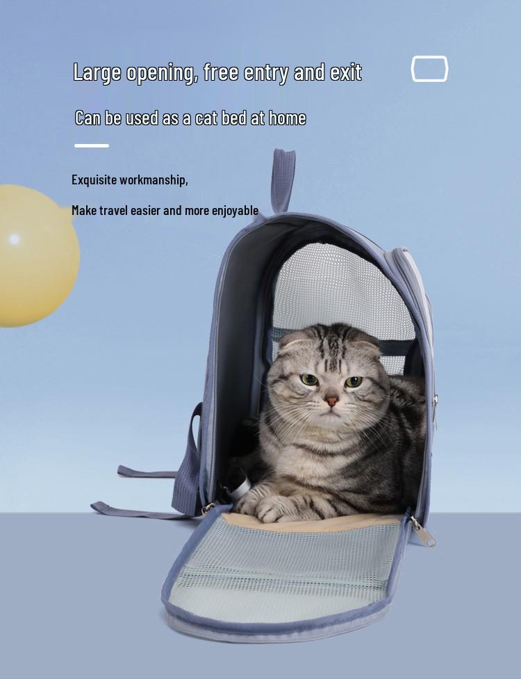 Large Capacity Portable Pet Shoulder Backpack for Cats and Dogs