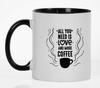 Inkdotpot All You Need Is Love and More Coffee  11 Oz  Coffee  Mugs  Funny Novelty Great for Bride Groom Engagement Gift Bachelor and Bachelorette