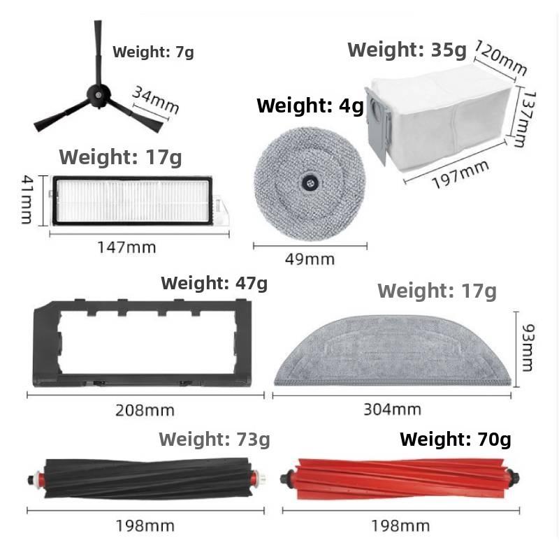 Roborock For S8 Maxv Ultra Robot Main Brush Dust Bag Filter Accessories Edge