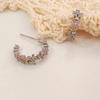 Women's Point Accessory Flower Pink Hoop Earrings