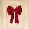Large Velvet Bow Tie Pendant Tree Topper Wreath Christmas Bows Pillar Wedding Holiday Stair Railing Porch