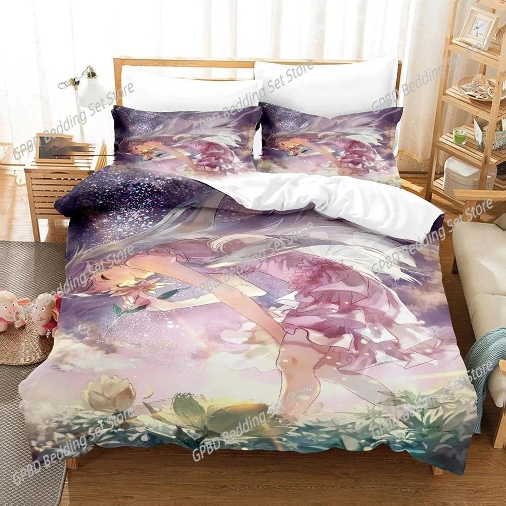 Anime Anohana Honma Meiko Beding Set Bedrom Soft Modern Bedspreads Comefortable Children Kids Soft Duvet Cover Comfortable Quilt Cover And Pilowcase