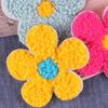 Embroidery Patch Plush Design Bright Color Decorative DIY Colored Floral Cloth Patch Cheongsam Badge for Gift