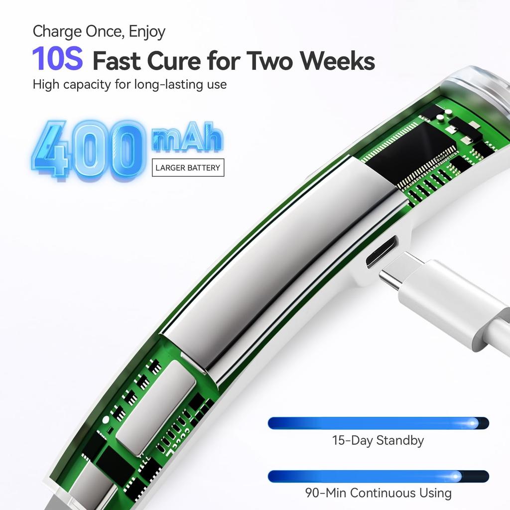 Handheld UV LED Nail Drying Lamp Rechargeable Mini Nail Enhancement Lamp Gel Nail Enhancement Tool Nail Dryer