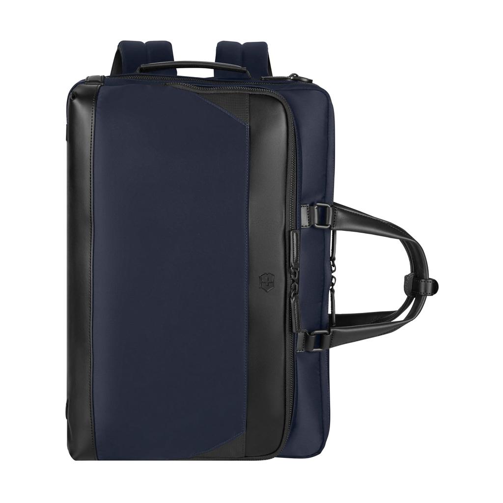 Victorinox Alox Nero Tasche mit innovativem drehbarem Vorderteil für Business und dünne Passform und A4 16L Ozeanblau 3-Wege-Logo, 3-Wege-Rucksack/Schulter