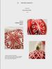 Christmas Decorations Set of 16: Red & White Special-Shaped Painted Ball Ornaments for Tree Pendants