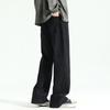 American High Street Black Jeans Men's Loose and Handsome Slim Trousers