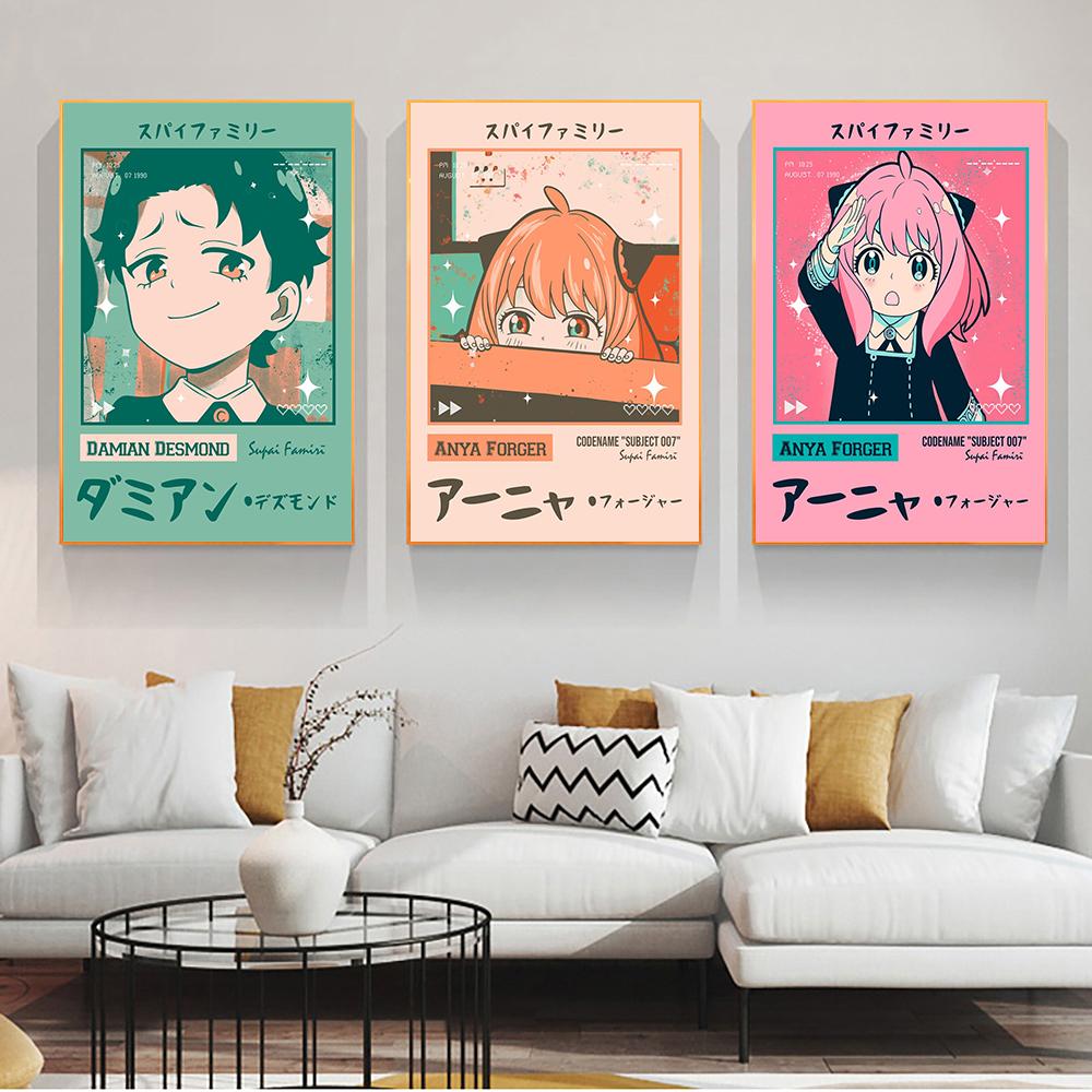 Επαγγελματική κάρτα μόδας Anime Art Αφίσα Εκτύπωση Κοριτσιού Κοιτώνα Καμβάς τοίχου Μοντέρνος καμβάς Ζωγραφική Δωμάτιο Διακόσμηση σπιτιού Κορέα Κινούμενα σχέδια