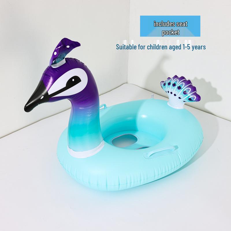 Cartoon Steering Wheel Baby Swimming Seat Ring: Anti-Rollover Underarm Float for Infants and Toddlers