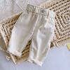 Abbigliamento per Bambini Pantaloni da Neonato, Puro Cotone, Jeans Blu e Bianchi, Adatti a Pantaloni Alla Moda e Versatili per Neonati dai 6 ai 36 Mesi