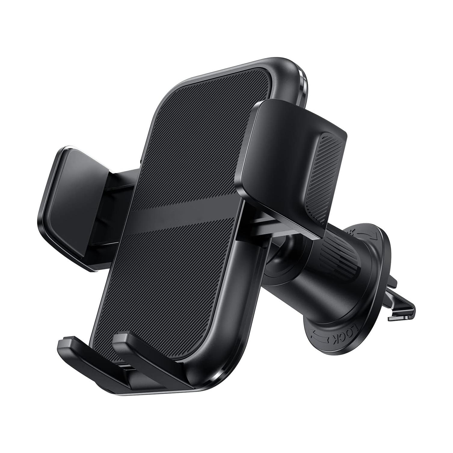 Best Selling 360 Degree Rotating Metal Hook Car Air Vent Mobile Phone Holder Mount Car Accessories for Cell Phone Holders Manual clip чёрный