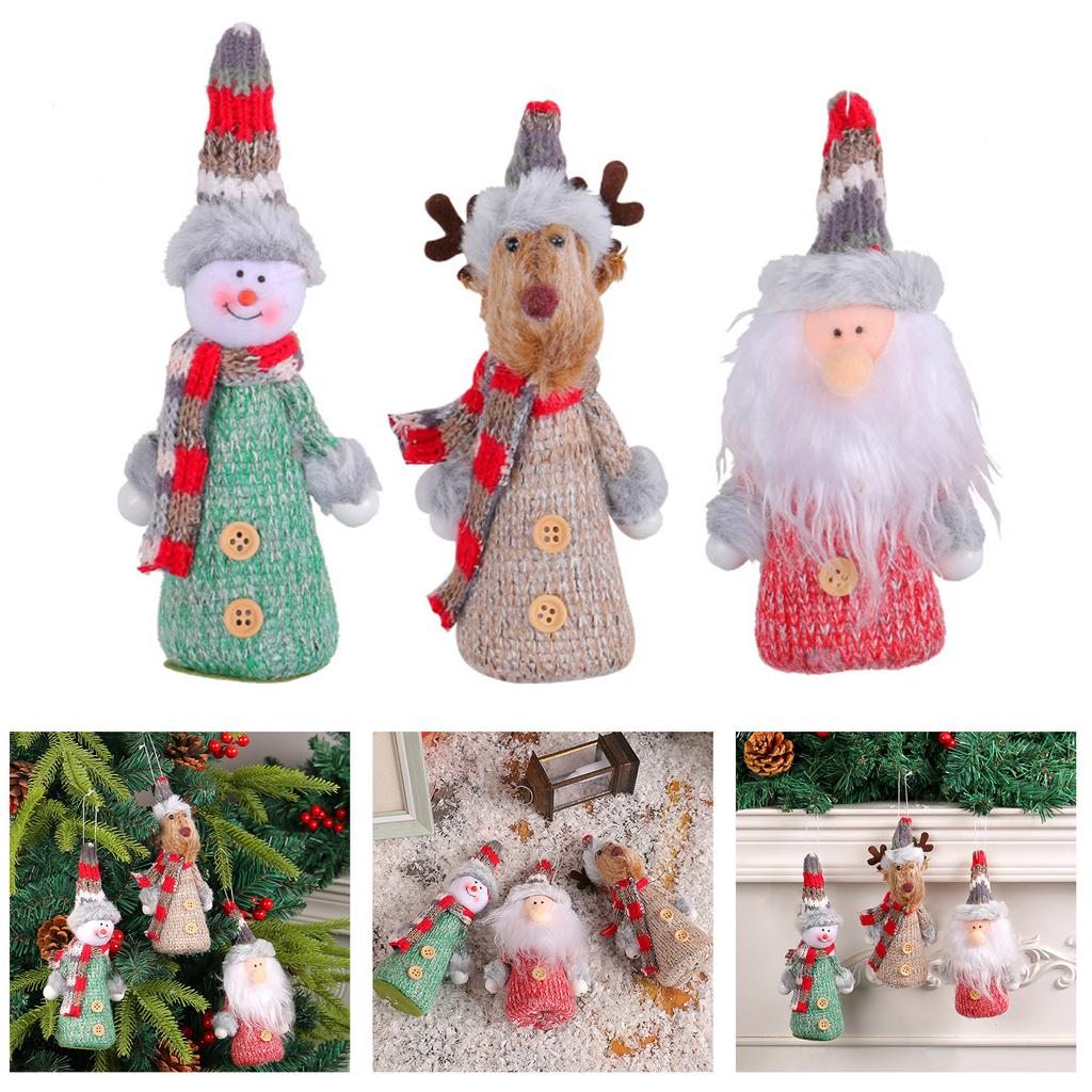 Festive Knitted Doll Pendant Ornaments Perfect Decorations for Your Christmas Tree Home Decorations Gift for Friends