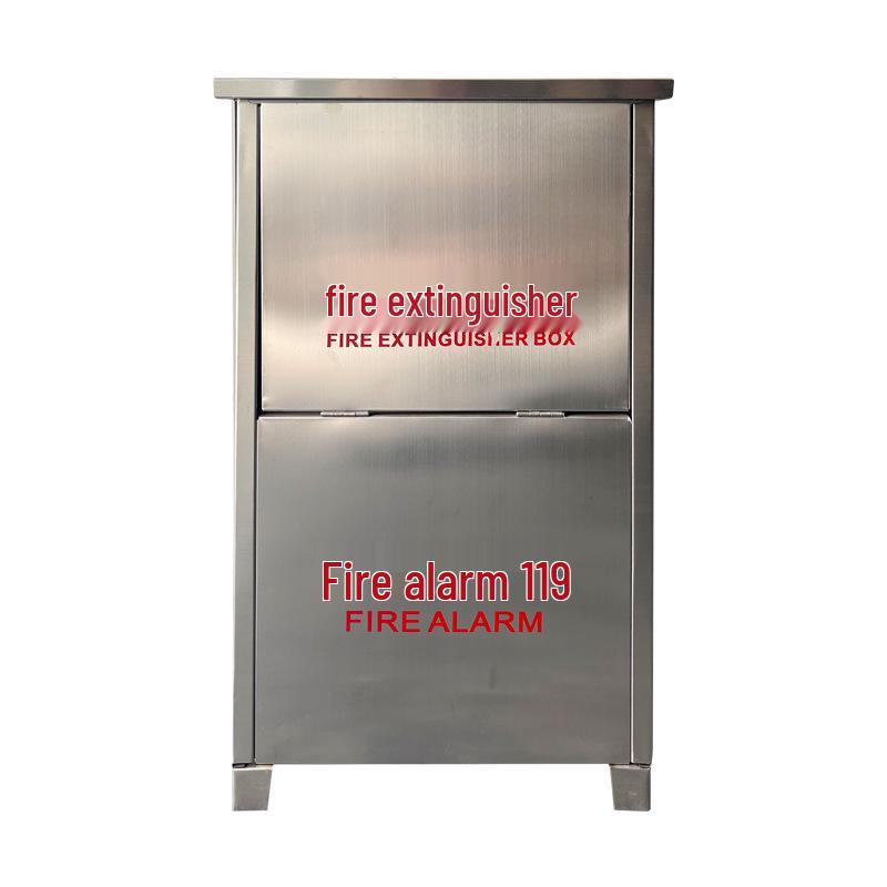 Stainless Steel Fire Extinguisher Box Set: 2-Piece, Fits 4kg/5kg Dry Powder Units