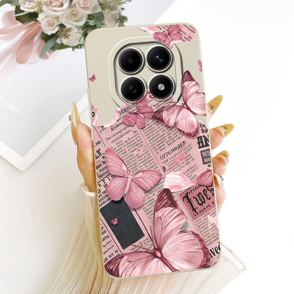 For Xiaomi Redmi Note 15 5G / Note 15 Pro 4G Cute Cat Flower Cartoon Phone Case For Redmi Note15 15Pro 4G Soft Silicone Bumpers