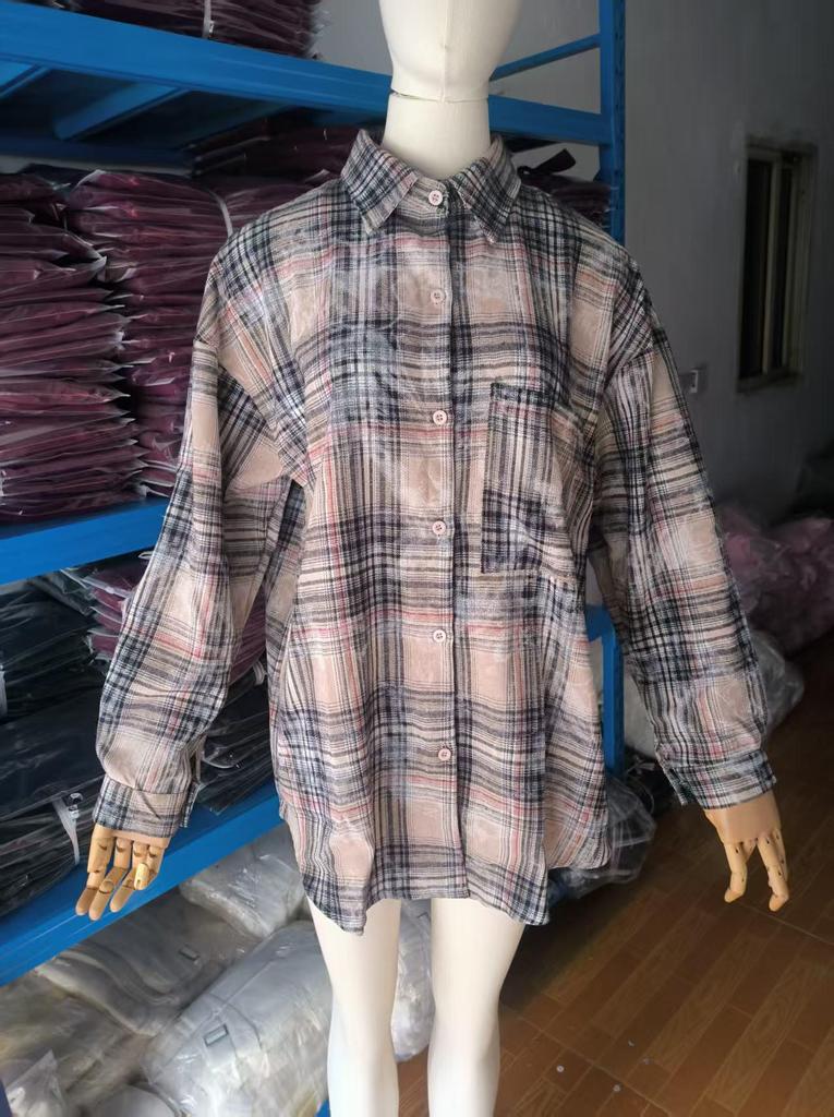 2025 Retro Plaid Long-Sleeve Shirt Jacket - Women’s Spring Loose Casual Style