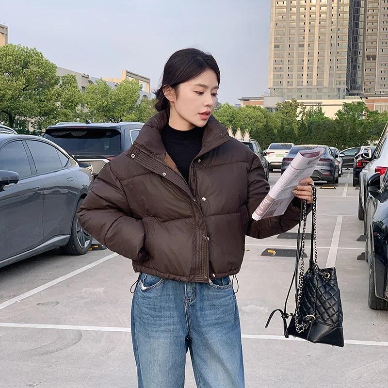 Winter Women Clothes Jackets Parkas Warm Stand Collar Cold Coat Zipper Puffer Jacket Korean Fashion Padded Jacket