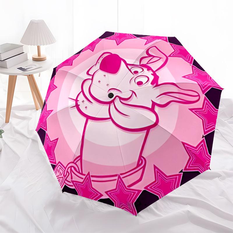 1pc Scooby-Doo Automatic Folding Personality Personality Umbrella, Portable Collapsible Design, 8-Rib Iron Frame, All-Season Casual Outdoor Accessory