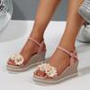 Fashion Women Wedge Sandals Flower Sexy Fashion Simple Waterproof Platform Sandals Women Fashion Outdoor Lightweight Shoes for Women