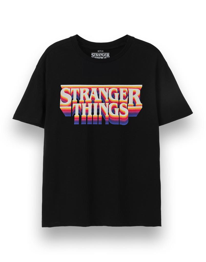 Stranger things short sleeved tshirt unisex black official merch