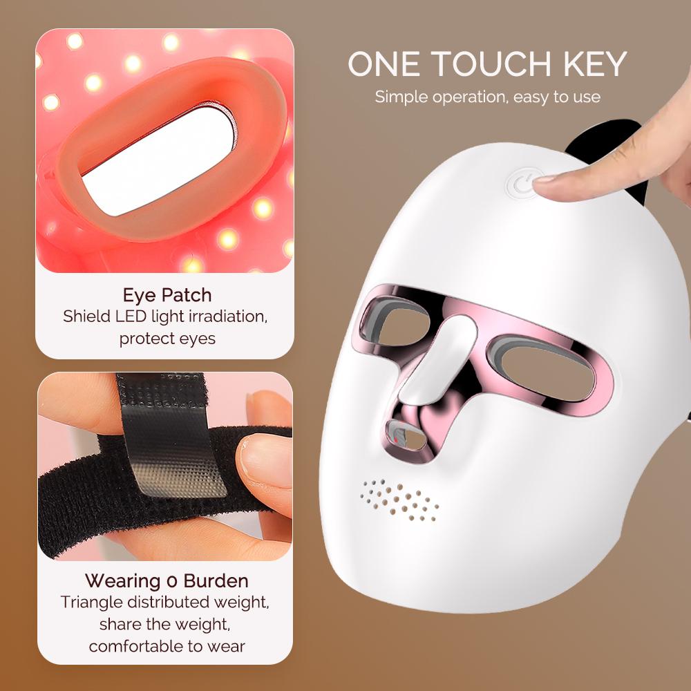 Forevrelily LED Face Mask Wireless 7 Color LED Facial Mask Photon Skin Repair Anti Aging Rejuvenation LED Beauty Devices
