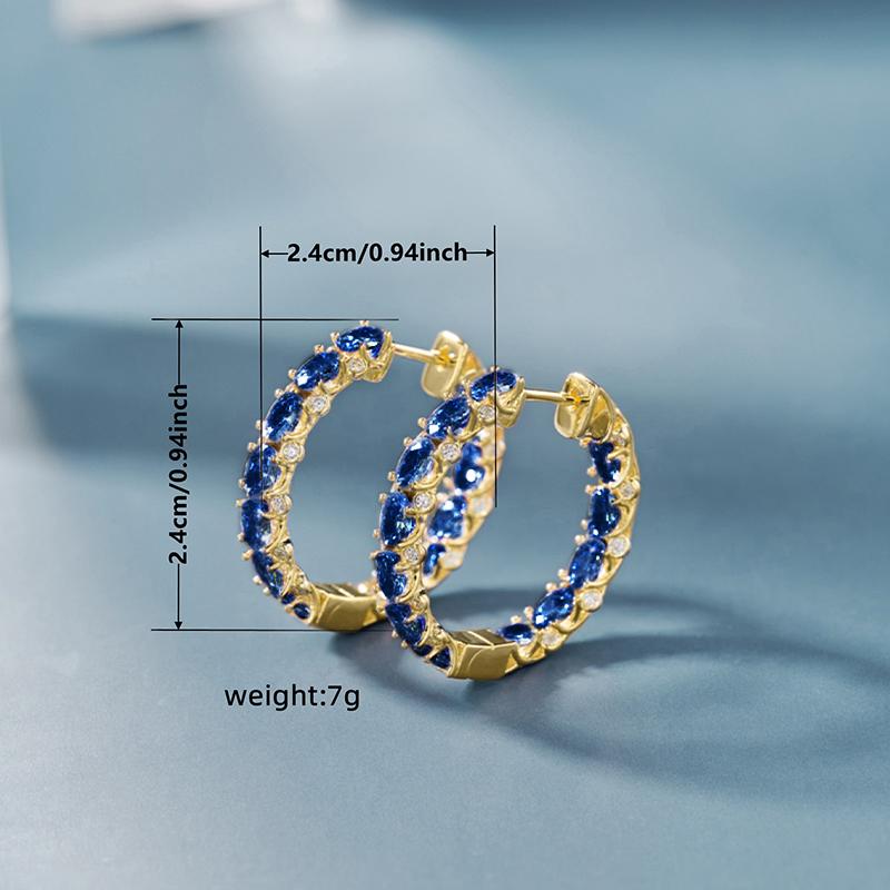 Xiaomi Huitan Aesthetic Women Hoop Earrings Silver Color/gold Color Fashion Daily Party Accessories Elegant Wedding Jewelry Inlaid CZ