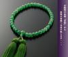 Kyoto Butsudan Hayashi Prayer Beads for Women, Pure Silk, Miyako Tassel, Indian Jade (Jadeite) [Prayer Beads Bag Set] W-027, Kyoto, Suitable for All