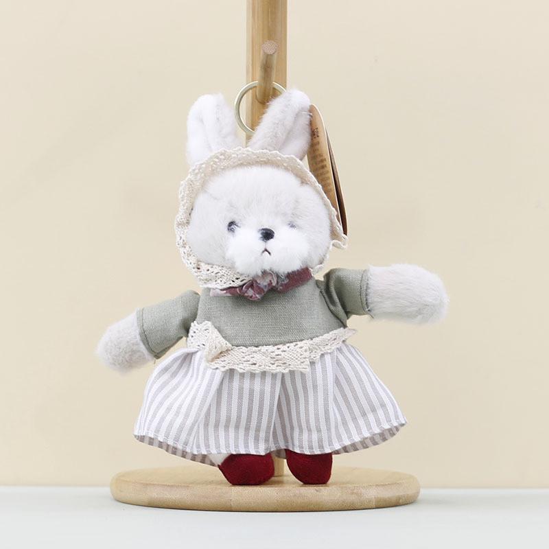 Keychain Plush Rabbit With Short Fur And Pp Cotton Filling Accessories For