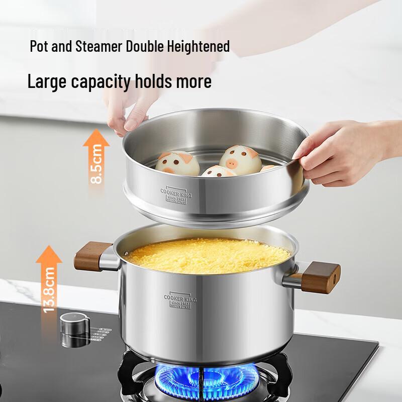 COOKER KING 316L Stainless Steel Multi-Cooker Steamer Pot