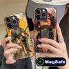 Retro Tattoo Girl Mobile Phone Case for iPhone 17 16 15 14 13 12 11 Air Pro Max Plus Mini MagSafe Glass Colorful Cover Pretty