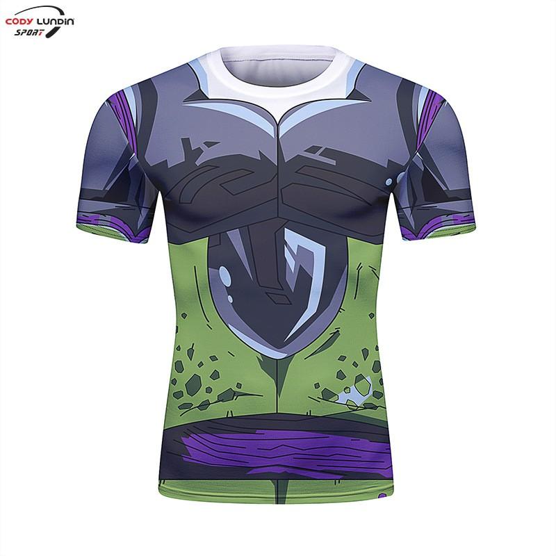 Mens Slim Fit Short Sleeve T-Shirt With 3D Print Quick-Dry Athletic Top Running Casual Sport