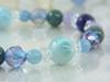 Larimar Charoite Bracelet Lavender 34 D9 [LARIMARMJ] Large Aurora-colored Amethyst/Burmese Jade/Aquamarine